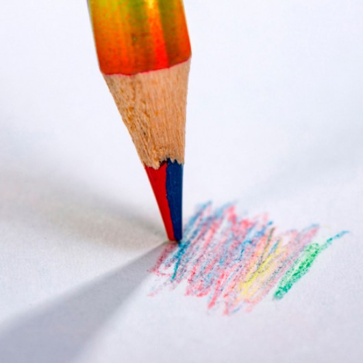 Four Colour Rainbow Colouring Pencils Used